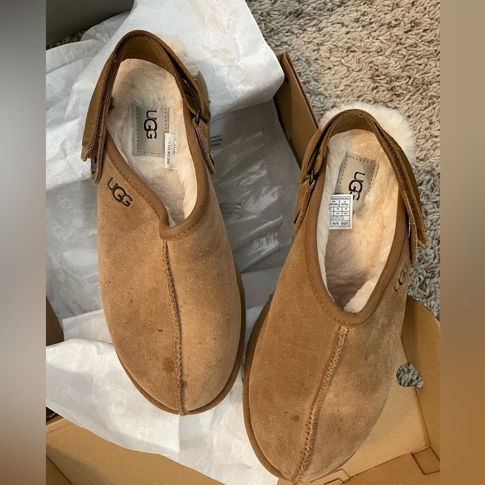 UGG Tan mules Soft Suede - Picture 2 of 3